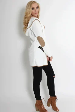 Rebellious Fashion Lydia White Hooded Jacket