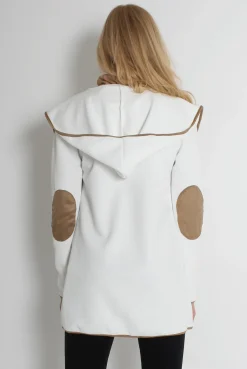 Rebellious Fashion Lydia White Hooded Jacket