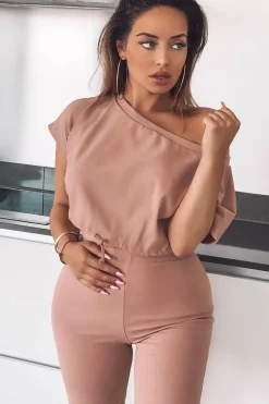 Rebellious Fashion Mauve Drawstring Top Cycling Short Loungewear Co-ord - Krissa