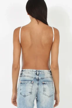 Rebellious Fashion Mauve Open Back Bodysuit - Aniyah
