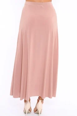 Rebellious Fashion Mauve Side Split Maxi Skirt - Gina