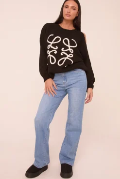 Rebellious Fashion Mid Blue Mid Waist Straight Leg Denim Jeans - Maureena