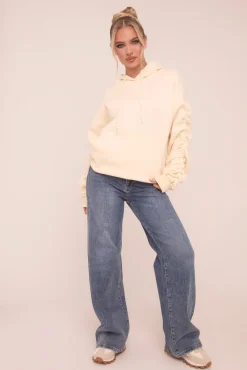 Rebellious Fashion Mid Blue Stretch High Waist Wide Leg Jeans - Avalon