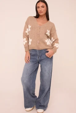 Rebellious Fashion Mid Blue Stretch Wide Leg Denim Jeans - Winona