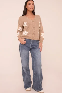 Rebellious Fashion Mid Blue Stretch Wide Leg Denim Jeans - Winona