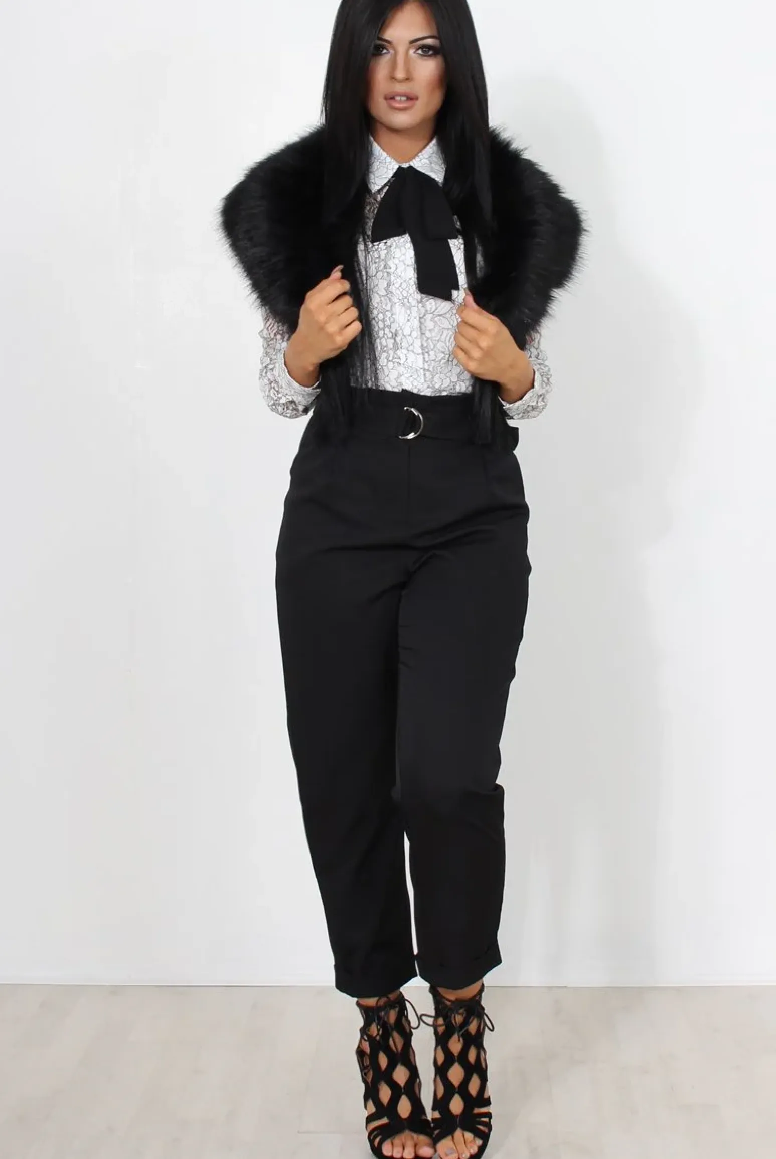Rebellious Fashion Mola White Lace Shirt