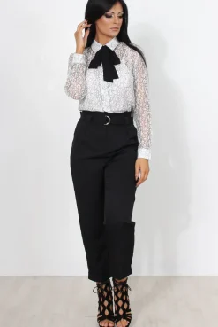 Rebellious Fashion Mola White Lace Shirt