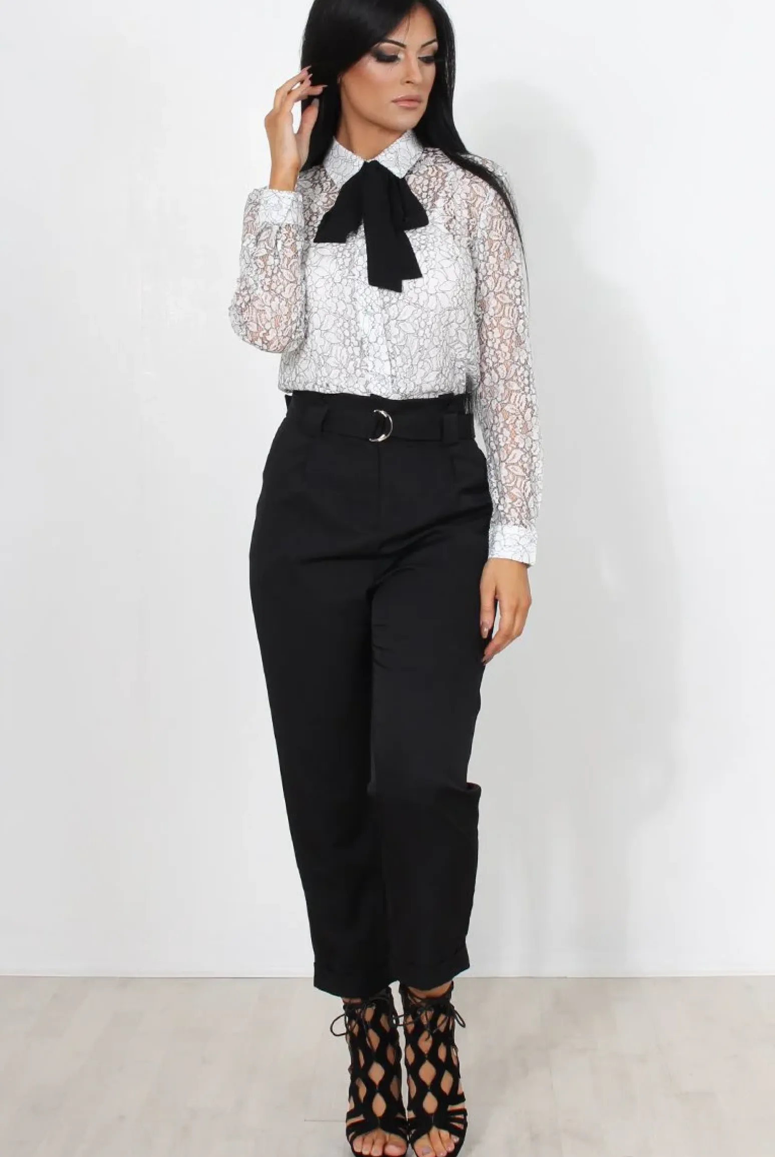 Rebellious Fashion Mola White Lace Shirt