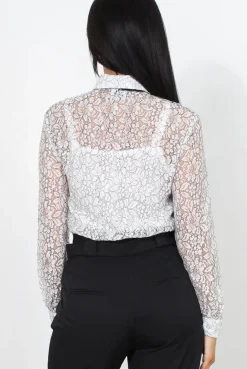 Rebellious Fashion Mola White Lace Shirt