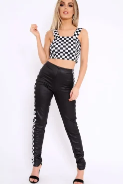 Rebellious Fashion Monochrome Checkerboard Grid Check Co-Ord - Kiyla