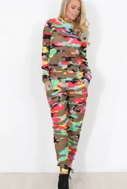 Rebellious Fashion Multi Camo Loungewear - Layla