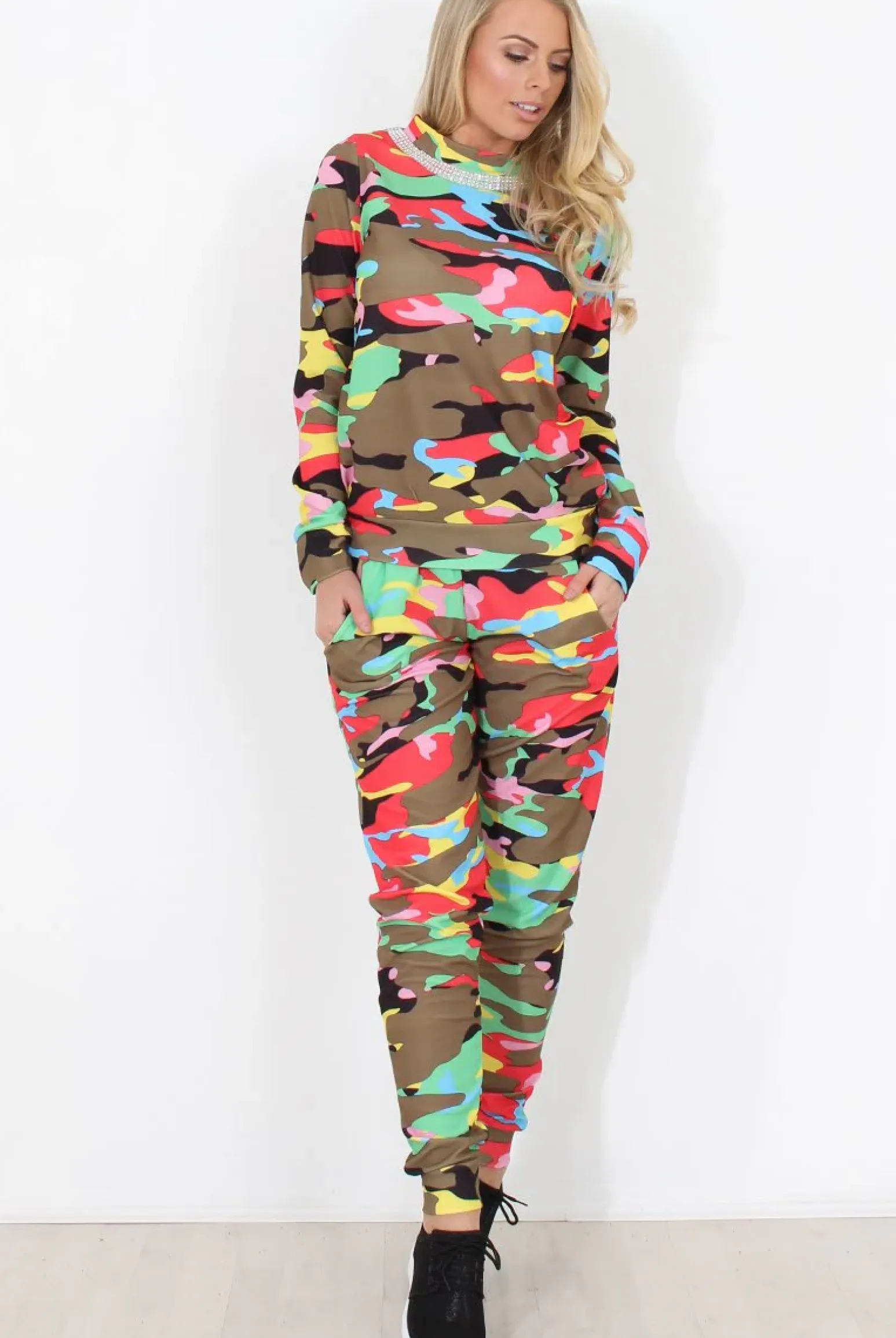 Rebellious Fashion Multi Camo Loungewear - Layla