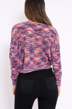 Rebellious Fashion Multicolour Knot Knit Jumper - Kerri
