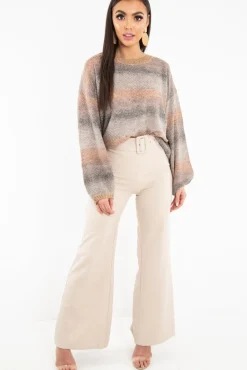 Rebellious Fashion Multi Knitted Contrast Glitter Jumper - Daviana