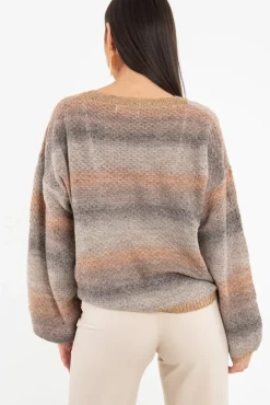 Rebellious Fashion Multi Knitted Contrast Glitter Jumper - Daviana