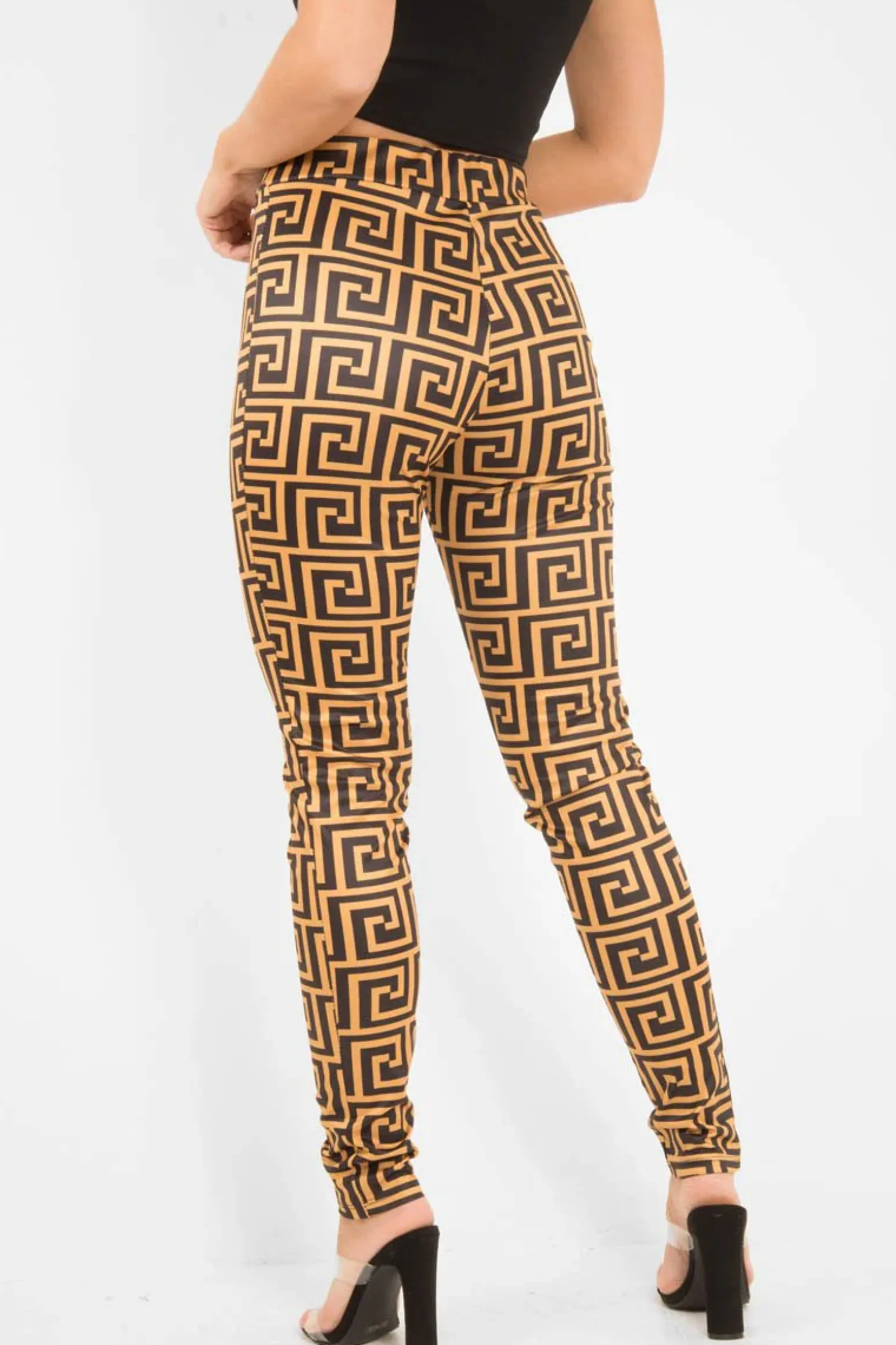 Rebellious Fashion Mustard Aztec Print Leggings - Janie