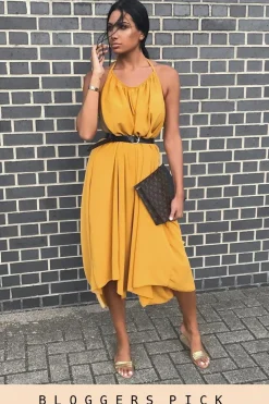 Rebellious Fashion Mustard Culotte Jumpsuit - Aj