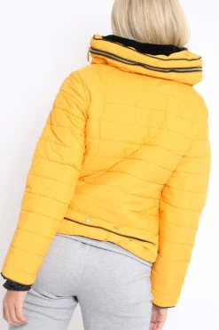 Rebellious Fashion Mustard Padded Coat - Zara