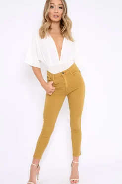 Rebellious Fashion Mustard Skinny Jeans - Madisson
