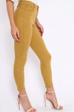 Rebellious Fashion Mustard Skinny Jeans - Madisson
