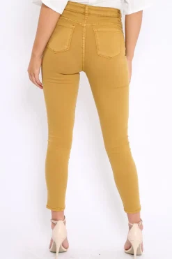 Rebellious Fashion Mustard Skinny Jeans - Madisson
