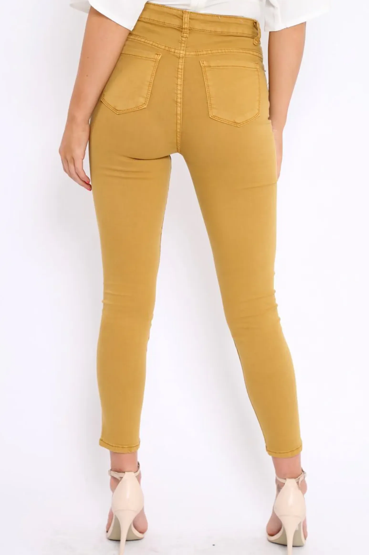 Rebellious Fashion Mustard Skinny Jeans - Madisson