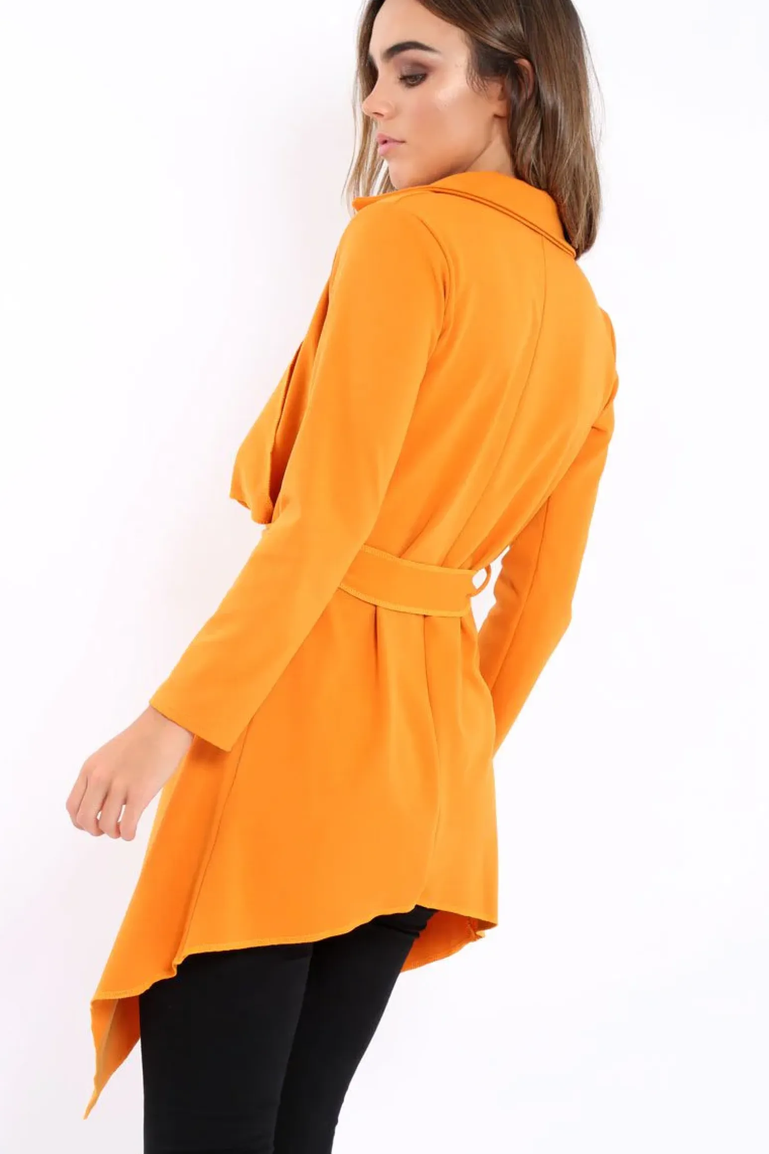 Rebellious Fashion Mustard Waterfall Frill Jacket - Bexley