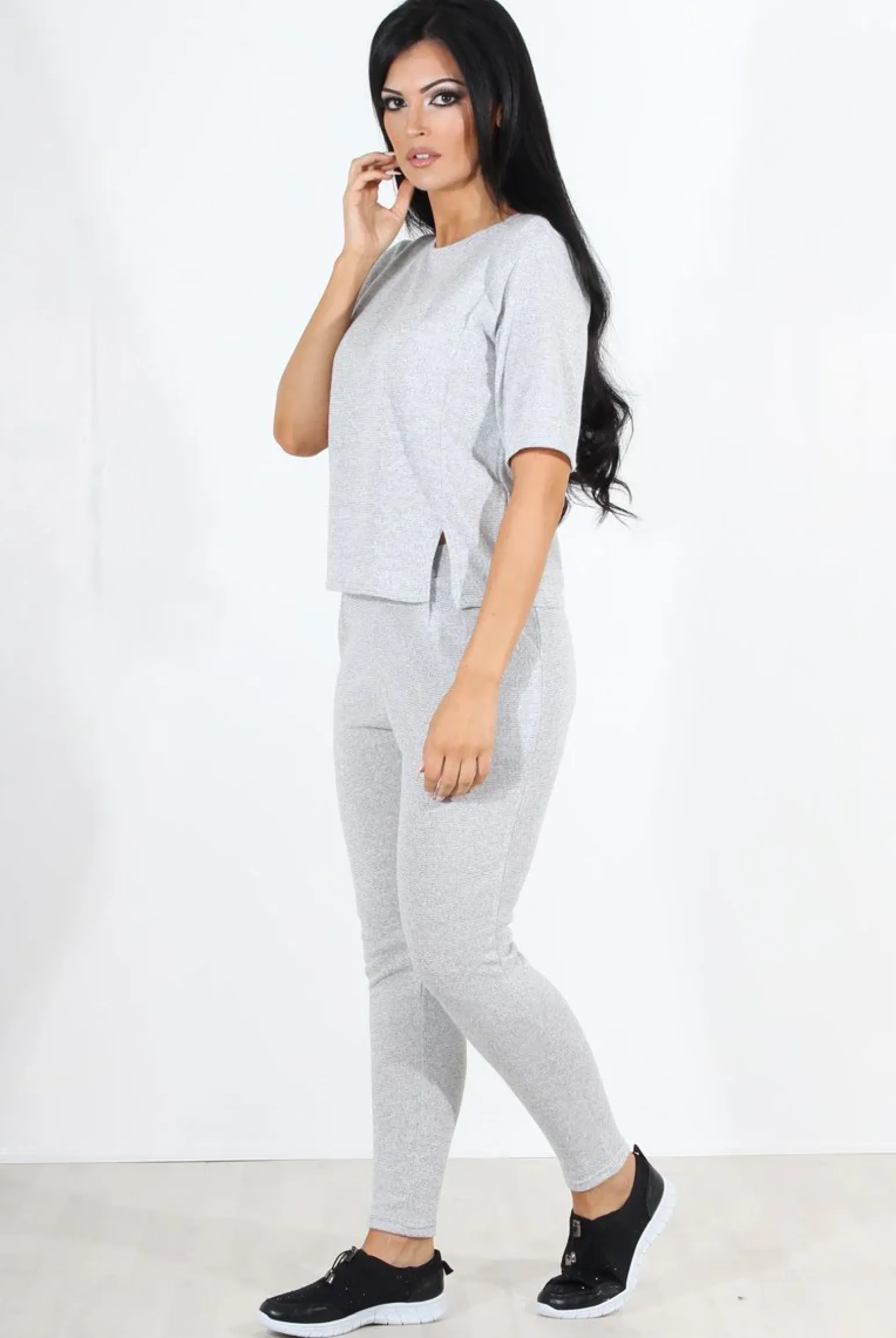 Rebellious Fashion Naomi Grey Loungewear Set