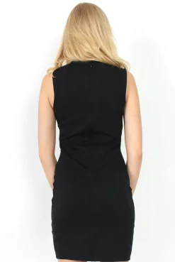 Rebellious Fashion Nat Black Sleeveless Bodycon Dress
