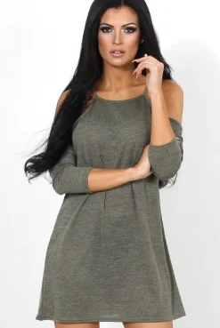 Rebellious Fashion Natalia Khaki Cut Out Top