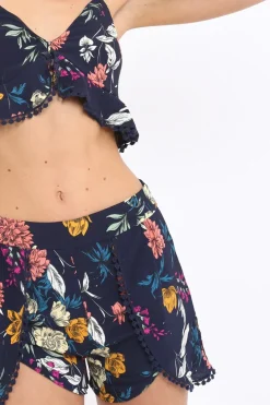 Rebellious Fashion Navy Floral Co-ord Set - Emma