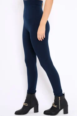 Rebellious Fashion Navy High Waisted Shape Leggings - Binky