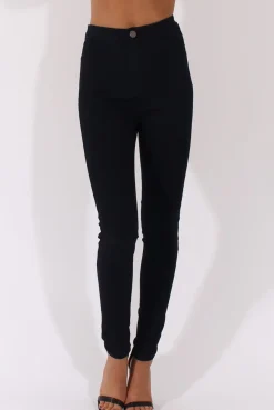 Rebellious Fashion Navy High Waisted Skinny Fit Jeans - Nemesis