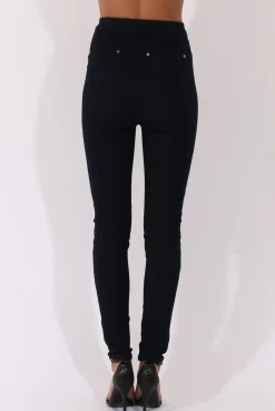 Rebellious Fashion Navy High Waisted Skinny Fit Jeans - Nemesis