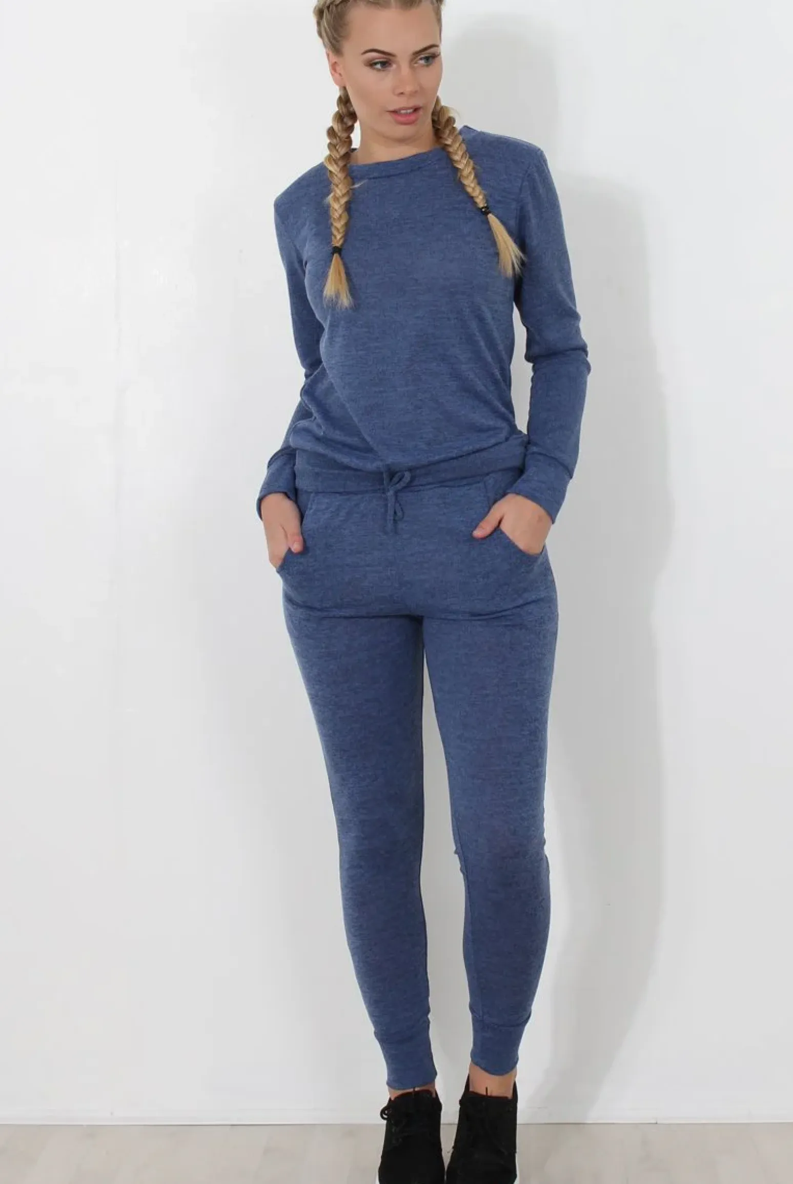 Rebellious Fashion Navy Loungewear Set-Josie