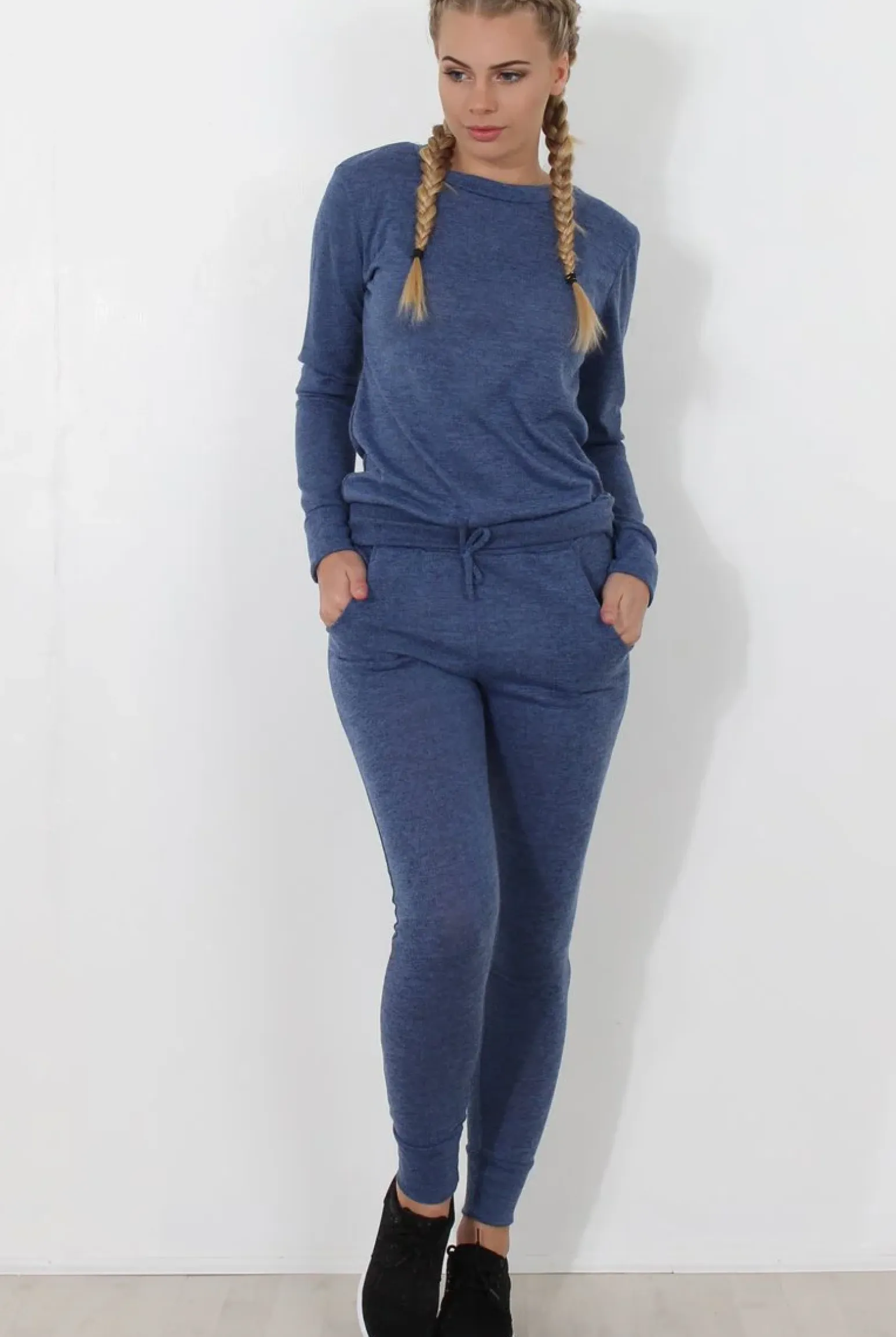 Rebellious Fashion Navy Loungewear Set-Josie