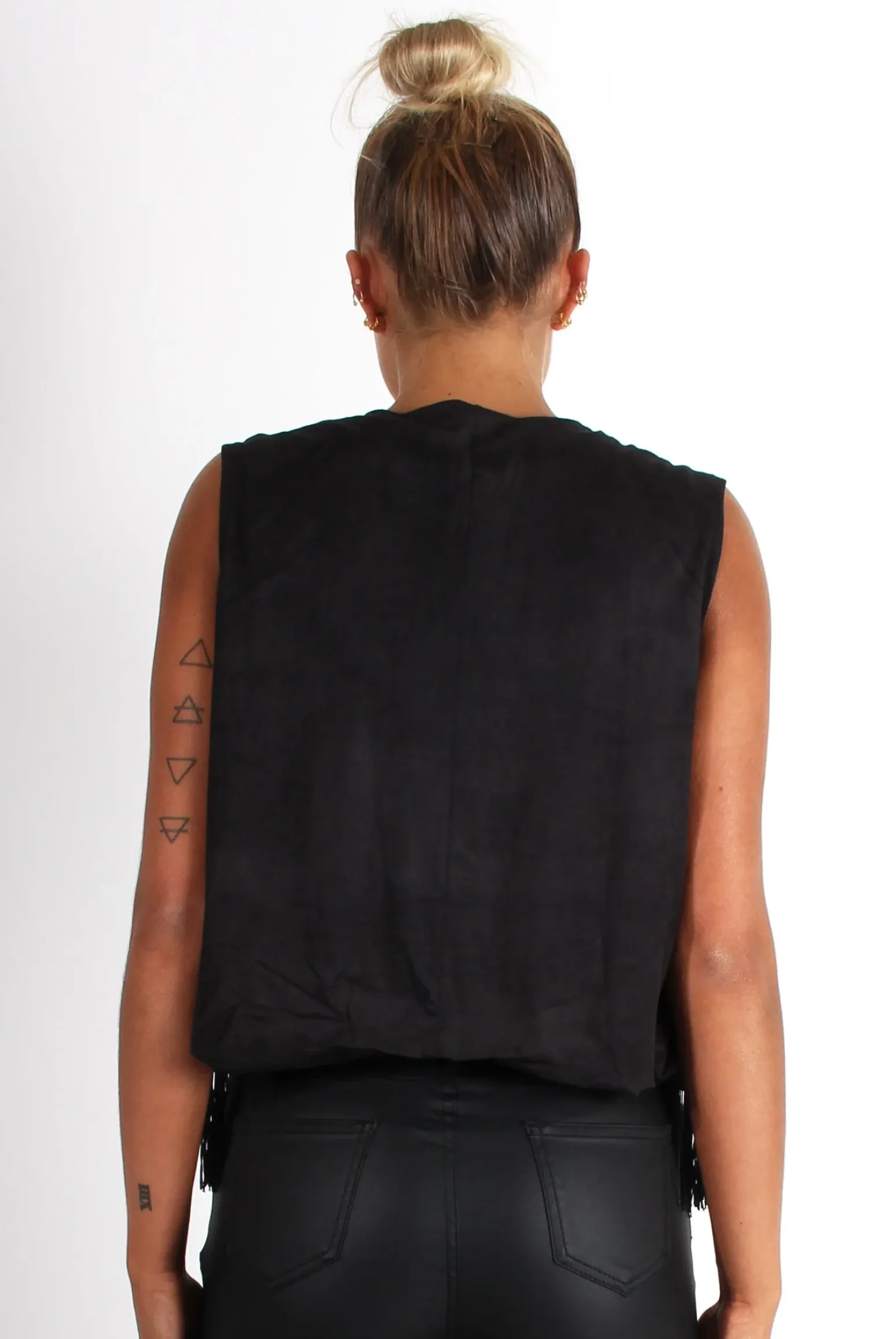 Rebellious Fashion Naya Black Studded Waistcoat