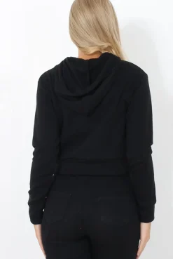 Rebellious Fashion Neem Black Slogan Pullover Hoodie