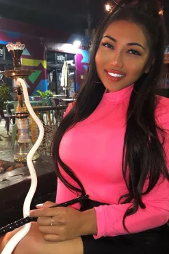Rebellious Fashion Neon Pink Slinky Bodysuit - Allison