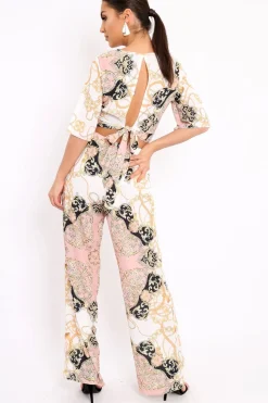 Rebellious Fashion Nude Co-ord Pattern Set - Iasia