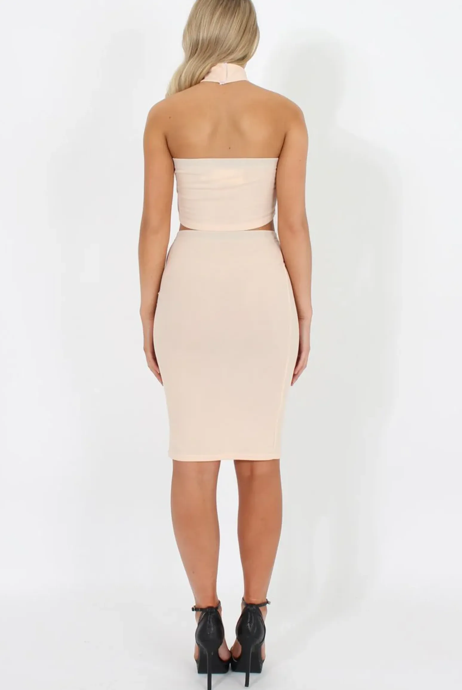 Rebellious Fashion Nude Two Piece with Choker - Hope