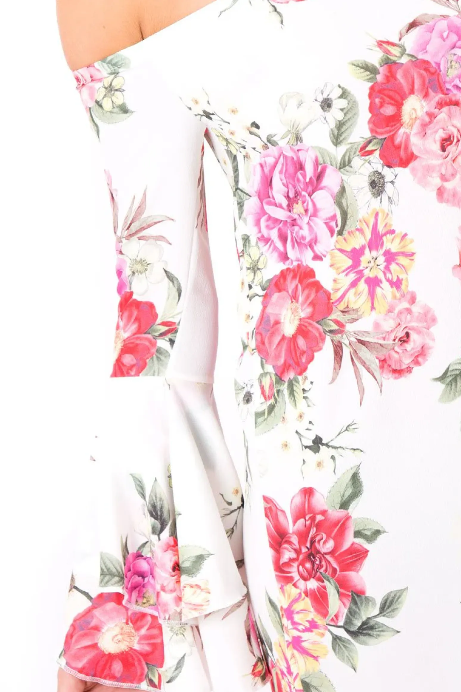 Rebellious Fashion Off Shoulder Flower Dress - Mitsie