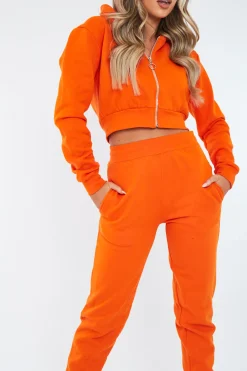 Rebellious Fashion Orange Hoodie and Joggers Loungewear Co-ord Set - Bluebell