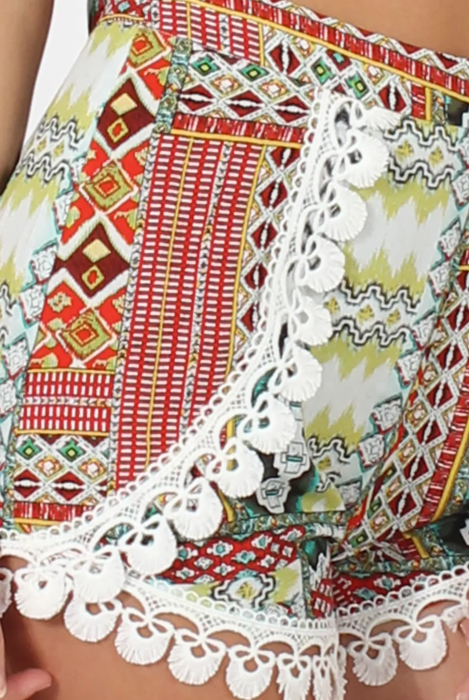 Rebellious Fashion Orange Patterned Low Tie Back Co-ord- Meg