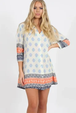 Rebellious Fashion Orange Print Shirt - Tegan