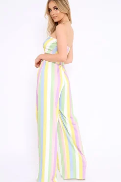 Rebellious Fashion Pastel Coloured Stripe Co-Ord Set - Haddy