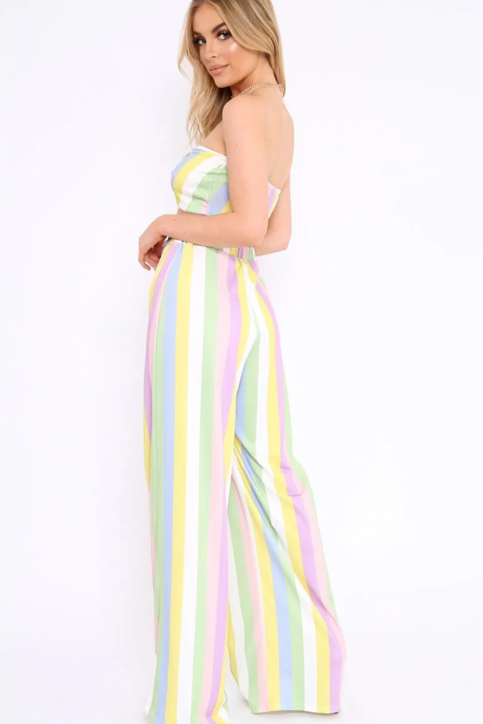 Rebellious Fashion Pastel Coloured Stripe Co-Ord Set - Haddy