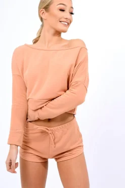 Rebellious Fashion Peach Loungewear Set - Tara