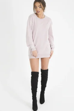 Rebellious Fashion Pink Acid Wash Jumper Dress - Cheryl
