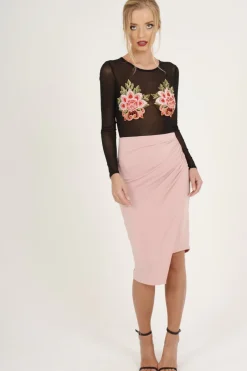 Rebellious Fashion Pink Assymetric Skirt - Branna